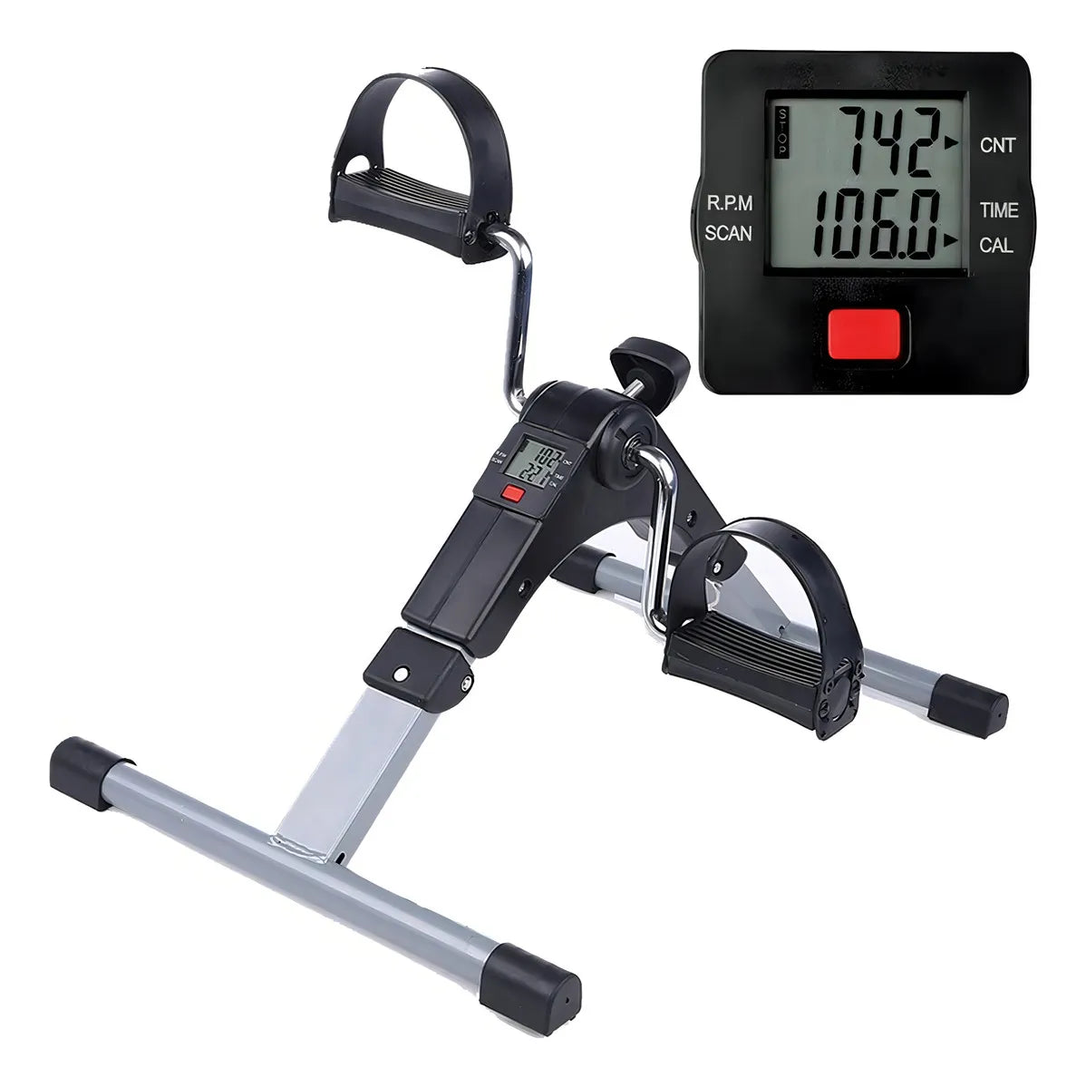 Ciclo Sênior Pro - painel digital com contador de tempo e calorias