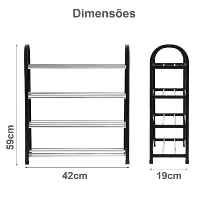Sapateira Organizadora Tênis Sapato 4 Andares 8 Pares Premium